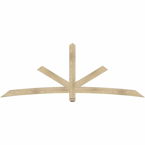 Ekena Millwork Alberta Rough Sawn Timber Gable Bracket, Douglas Fir, 96"W x 36"H x 4"D x 4"F, 9/12 Pitch GBW096X36X0404ALB00RDF - main